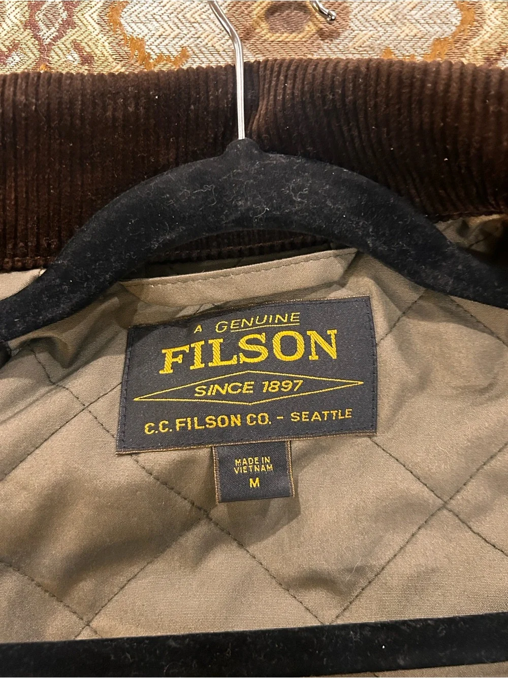 Filson Navy Wool Spokane Short Cruise Jacket